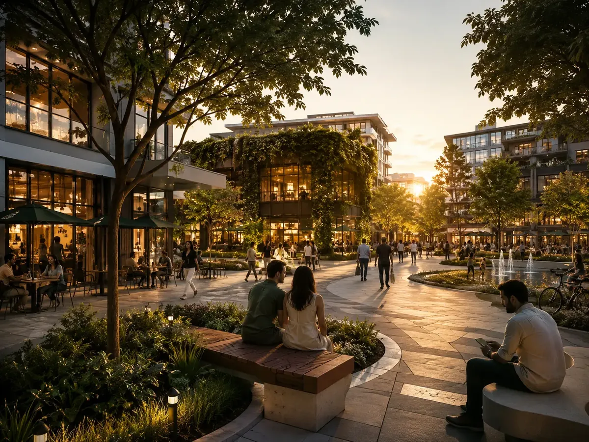 Architecture integrated with urban space, landscaping, and everyday life